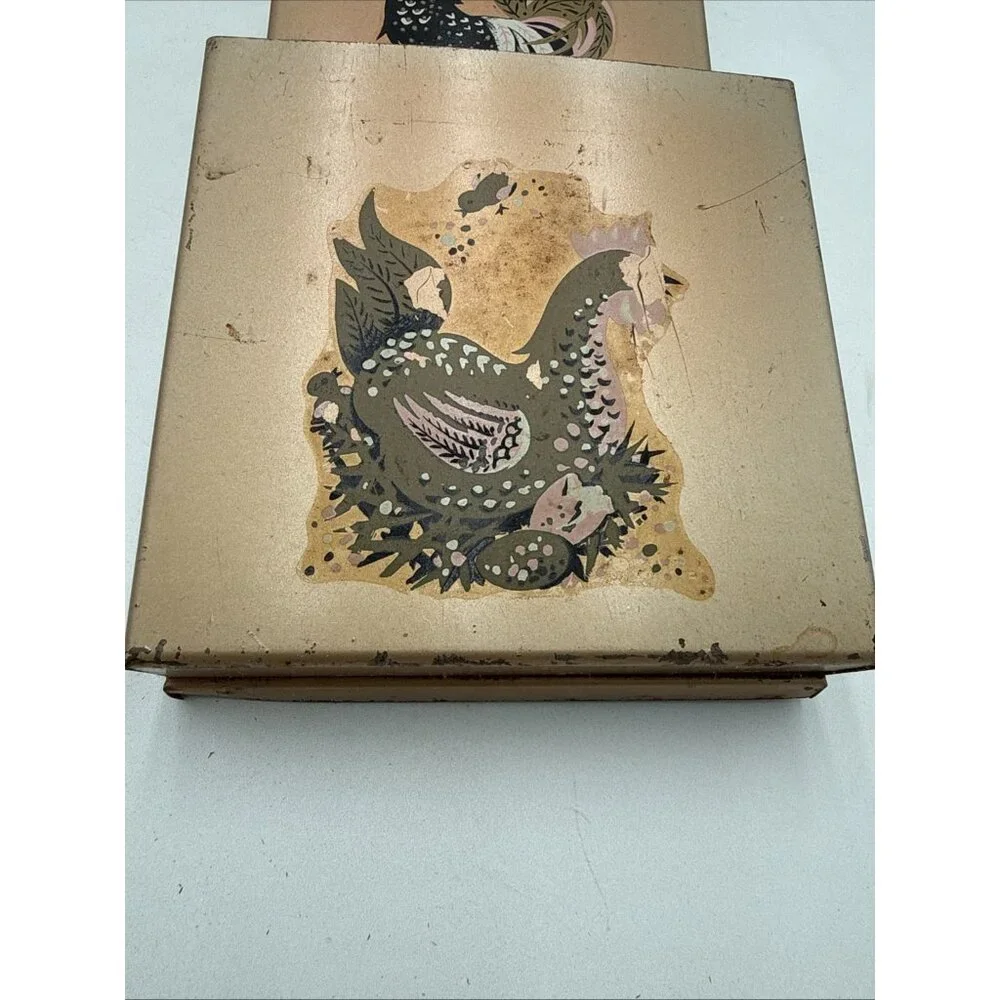 MCM Copper 3 Tier Wall Caddy Letter Mail Holder Roosters Vintage Organizer metal